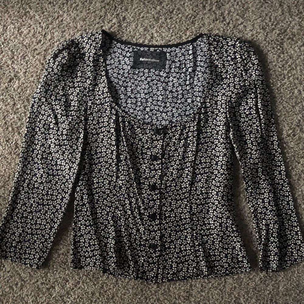 Reformation Jorja Blouse in Ansel
